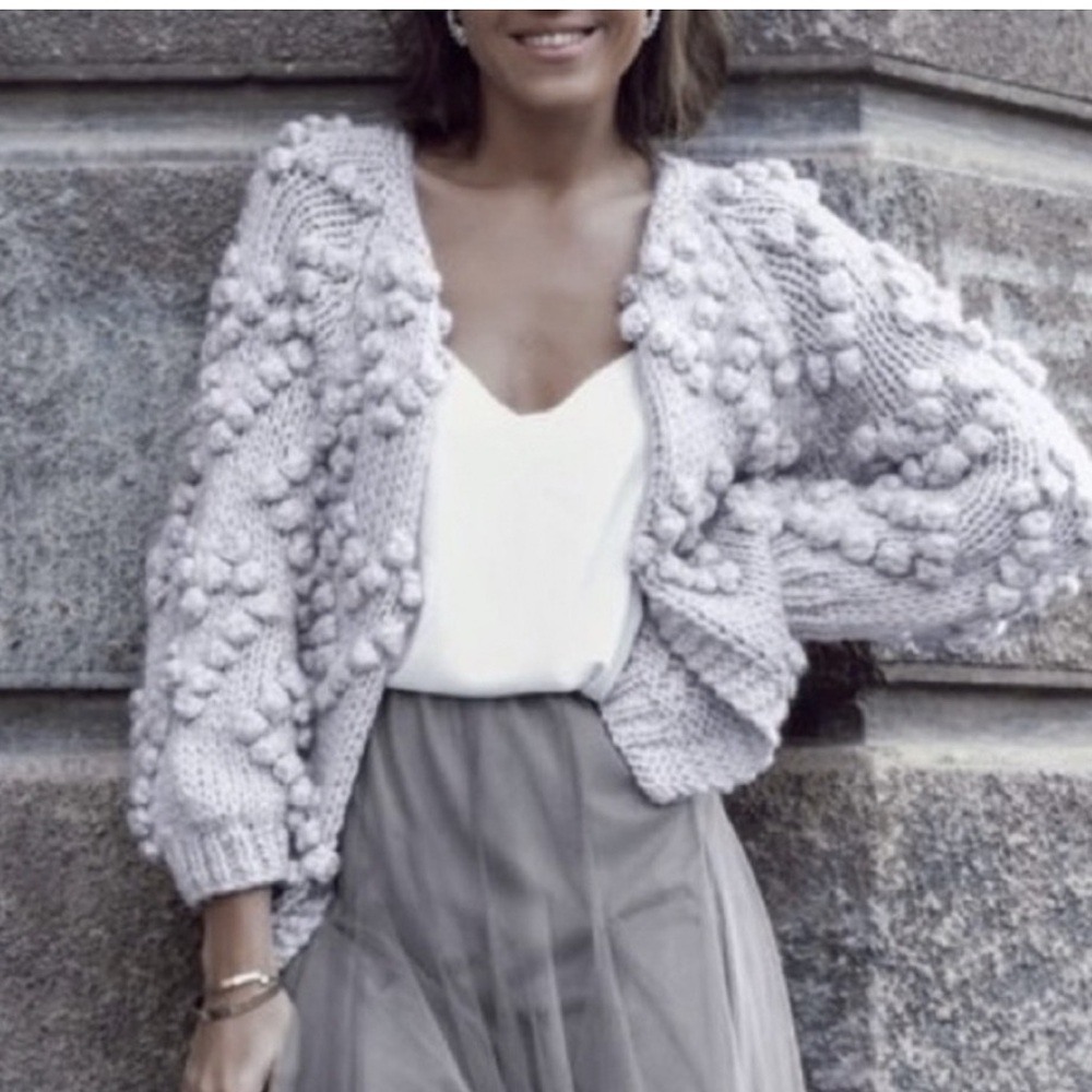 NWT CHICWISH HAND KNIT YOUR LOVE CARDIGAN SWEATER
PALE LAVENDER M/L